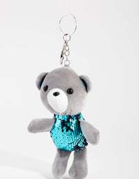 Kids Sequin Bear Key Ring - link has visual effect only