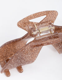 Acrylic Glitter Detail Centre Cut Out Claw - link has visual effect only