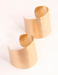 Gold Thick Double Cuff Bracelet - link has visual effect only