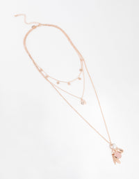 Rose Gold Disc & Charm Necklace - link has visual effect only