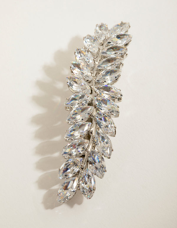 Navette Crystal Laurel Clip