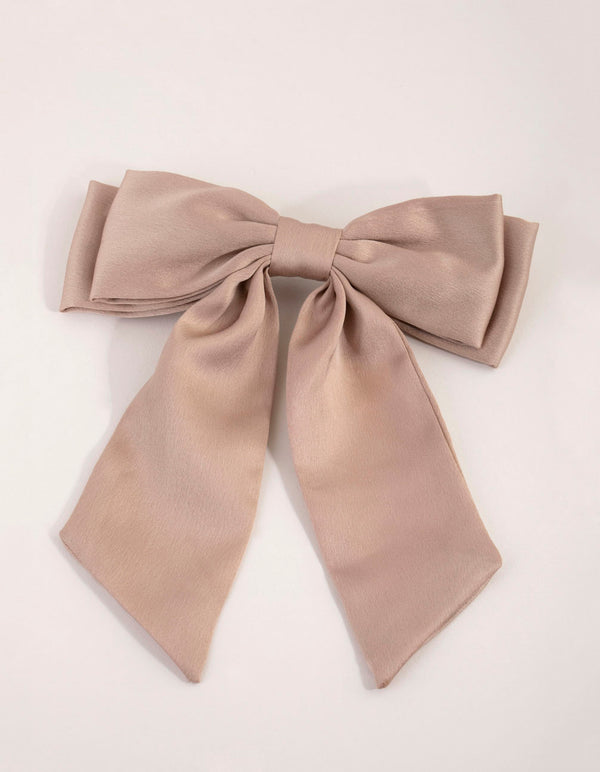 Muted Blush Relaxed Bow Clip