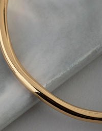 18ct Gold Plated Brass 3.5mm Wavey Bangle - link has visual effect only