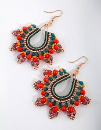 Gold Facet Bead Teardrop Earrings - link has visual effect only