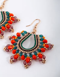 Gold Facet Bead Teardrop Earrings - link has visual effect only