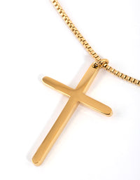 Gold Plated Surgical Steel Cross Necklace - link has visual effect only