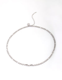 Rhodium Surgical Steel Figaro Necklace - link has visual effect only