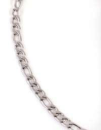 Rhodium Surgical Steel Figaro Necklace - link has visual effect only