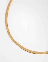 Gold Plated Surgical Steel Herringbone Necklace - link has visual effect only