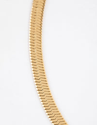 Gold Plated Surgical Steel Herringbone Necklace - link has visual effect only