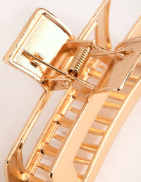 Gold Metal Rectangle Claw Clip - link has visual effect only