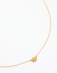 Gold Plated Sterling Silver Lotus Necklace - link has visual effect only