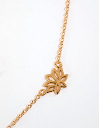 Gold Plated Sterling Silver Lotus Necklace - link has visual effect only