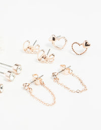 Rose Gold Sweetheart Stud Earring 12-Pack - link has visual effect only