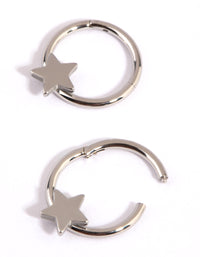 Surgical Steel Star Sleeper Earrings - link has visual effect only