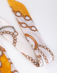 Yellow Vintage Chain Bandana Hair Scarf - link has visual effect only