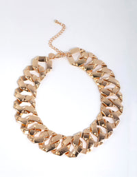 Gold Statement Chain Necklace - link has visual effect only