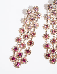 Pink Statement Ombre Drop Earrings - link has visual effect only