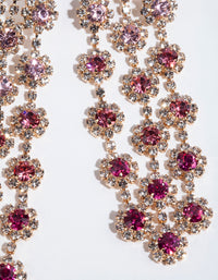 Pink Statement Ombre Drop Earrings - link has visual effect only