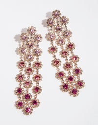 Pink Statement Ombre Drop Earrings - link has visual effect only