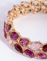 Pink Navette Mixed Stretch Bracelet - link has visual effect only