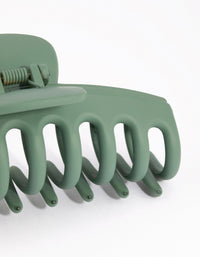 Matte Green Rounded Claw Clip - link has visual effect only