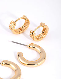 Gold Mixed Earring Hoop Pack - link has visual effect only