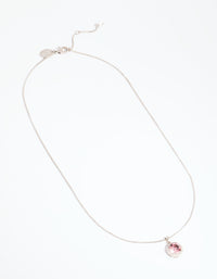 Rhodium & Pink Diamond Simulant Claw Necklace - link has visual effect only