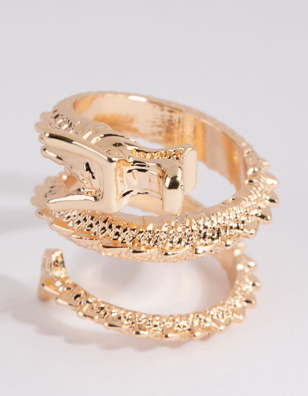 Gold Statement Dragon Ring