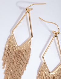 Gold Mini Tassel Drop Earrings - link has visual effect only