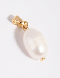 Gold Plated Freshwater Pearl Charm - link has visual effect only