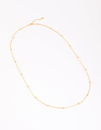 Gold Plated Sterling Silver Ball Chain Necklace - link has visual effect only