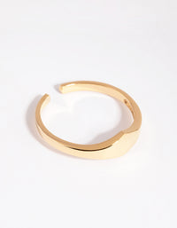 Gold Plated Sterling Silver Signet Ring - link has visual effect only