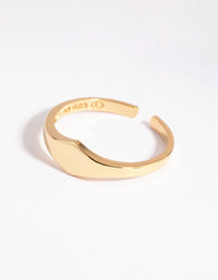 Gold Plated Sterling Silver Signet Ring - link has visual effect only