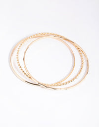 Gold Detail & Plain Bangle Pack - link has visual effect only