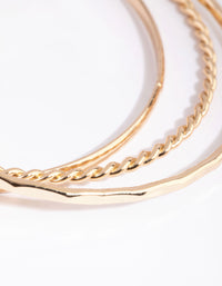 Gold Detail & Plain Bangle Pack - link has visual effect only