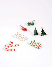 Kids Festive Candy Stud Earring 6-Pack - link has visual effect only