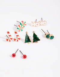 Kids Festive Candy Stud Earring 6-Pack - link has visual effect only