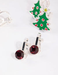 Kids Glitter Bow Clip-On Earrings - link has visual effect only