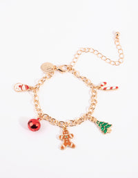 Kids Festive Gingerbread Charm Bracelet - link has visual effect only