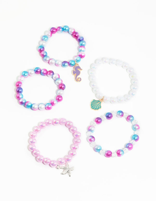 Kids Seaside Ombre Stretch Bracelet 5-Pack