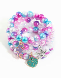 Kids Seaside Ombre Stretch Bracelet 5-Pack - link has visual effect only