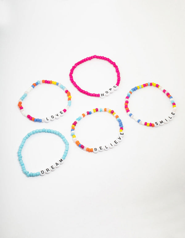 Kids Happy Stretch Stretch Bracelet 5-Pack