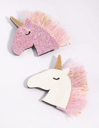 Kids Glitter Unicorn Clips - link has visual effect only