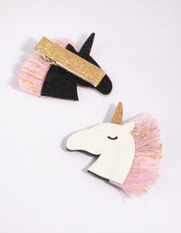 Kids Glitter Unicorn Clips - link has visual effect only