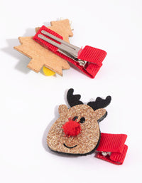 Kids Festive Reindeer & Tree Clips - link has visual effect only