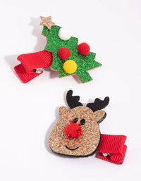 Kids Festive Reindeer & Tree Clips - link has visual effect only