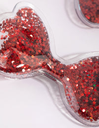 Kids Red Bow Clips - link has visual effect only