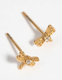 Gold-Plated Dragonfly Studs - link has visual effect only