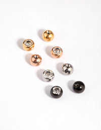 Mixed Surgical Steel Barbell Ball Replacements - link has visual effect only